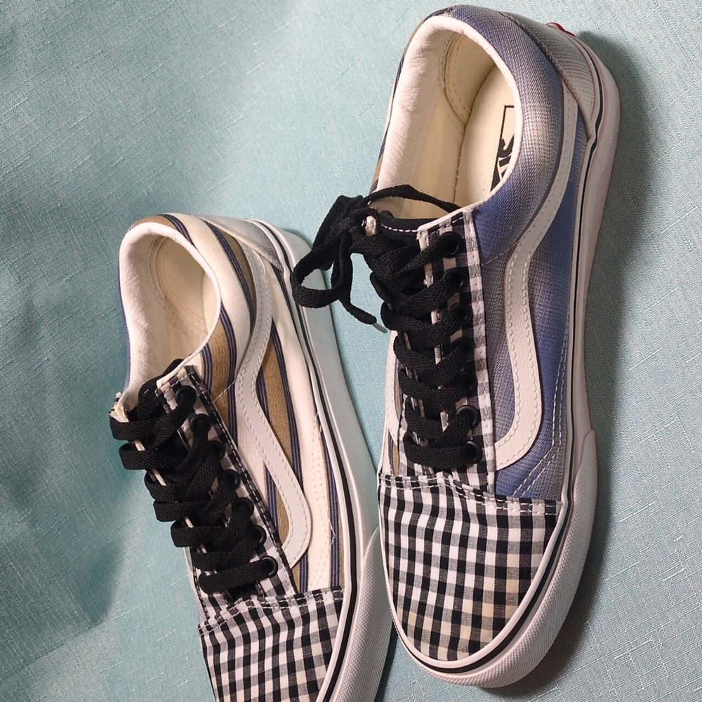 Vans Tan and Black Classic Sneakers